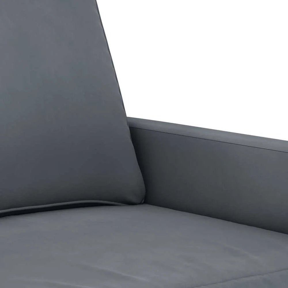 Sofa Sofos komplektas, 4 dalių, tamsiai pilkos spalvos, aksomas