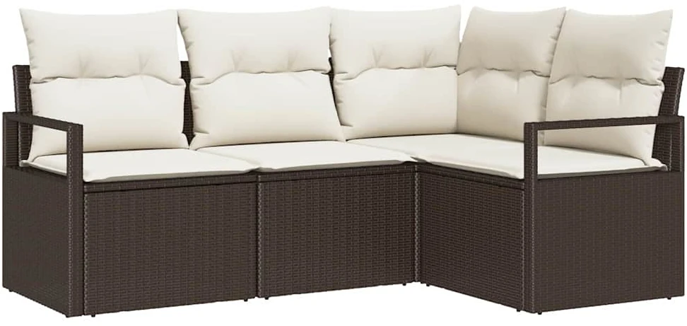 Sofos komplektas 4 pcs Ruda poliratanas