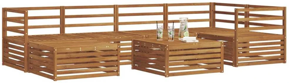 Lauko sofos komplektas 7 vnt. Natūrali
