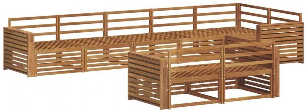 Lauko sofos komplektas 8 vnt. Natūrali Kietos akacijos mediena