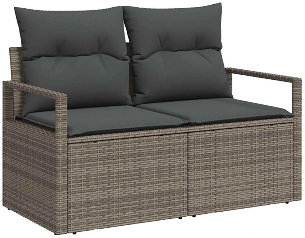Sofos komplektas 8 vnt. Pilka ir tamsiai pilka