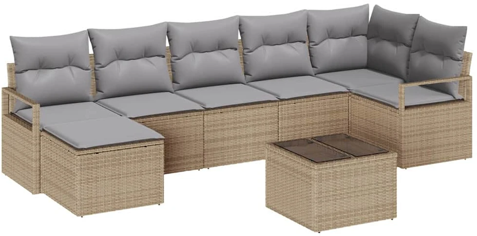 Sofos komplektas 8 vnt. Smėlio poliratanas