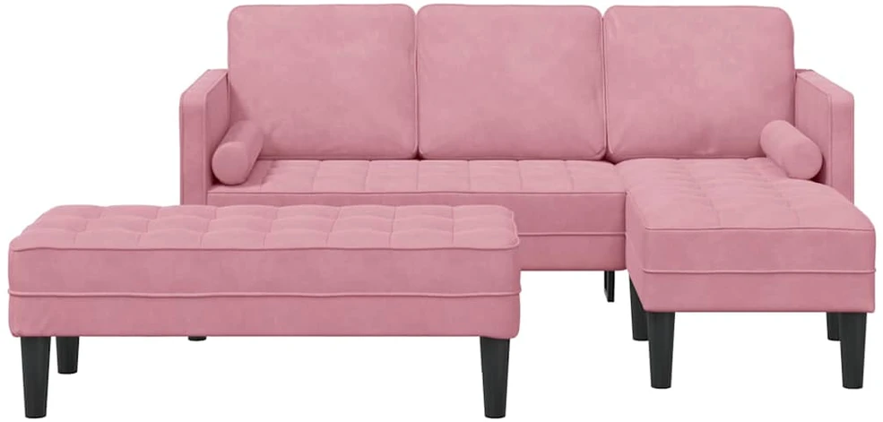 Sofa Sofos komplektas 2 vnt. Rožinė Poliesteris