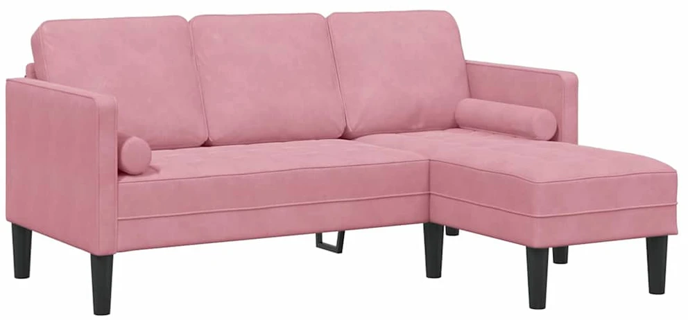 Sofa Sofos komplektas 2 vnt. Rožinė Poliesteris