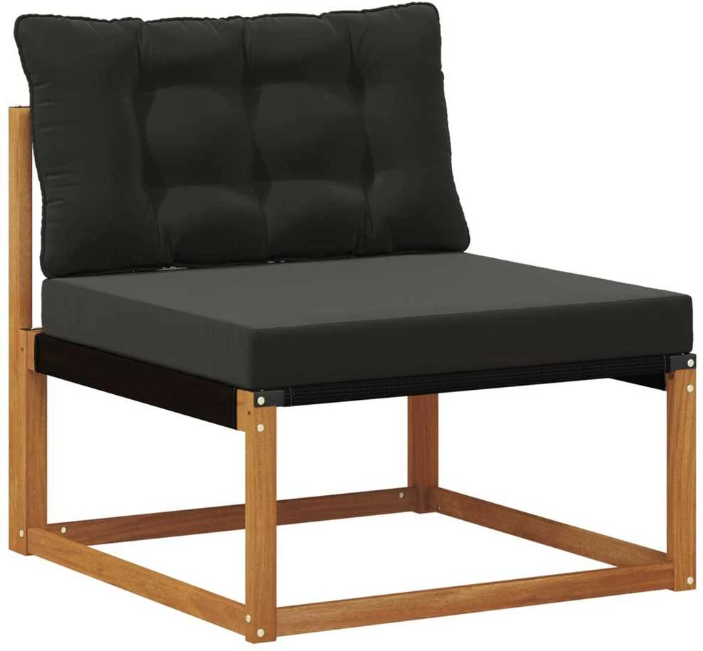 Lauko baldų komplektas Lauko sofos komplektas 8 vnt. Natūrali ir juoda
