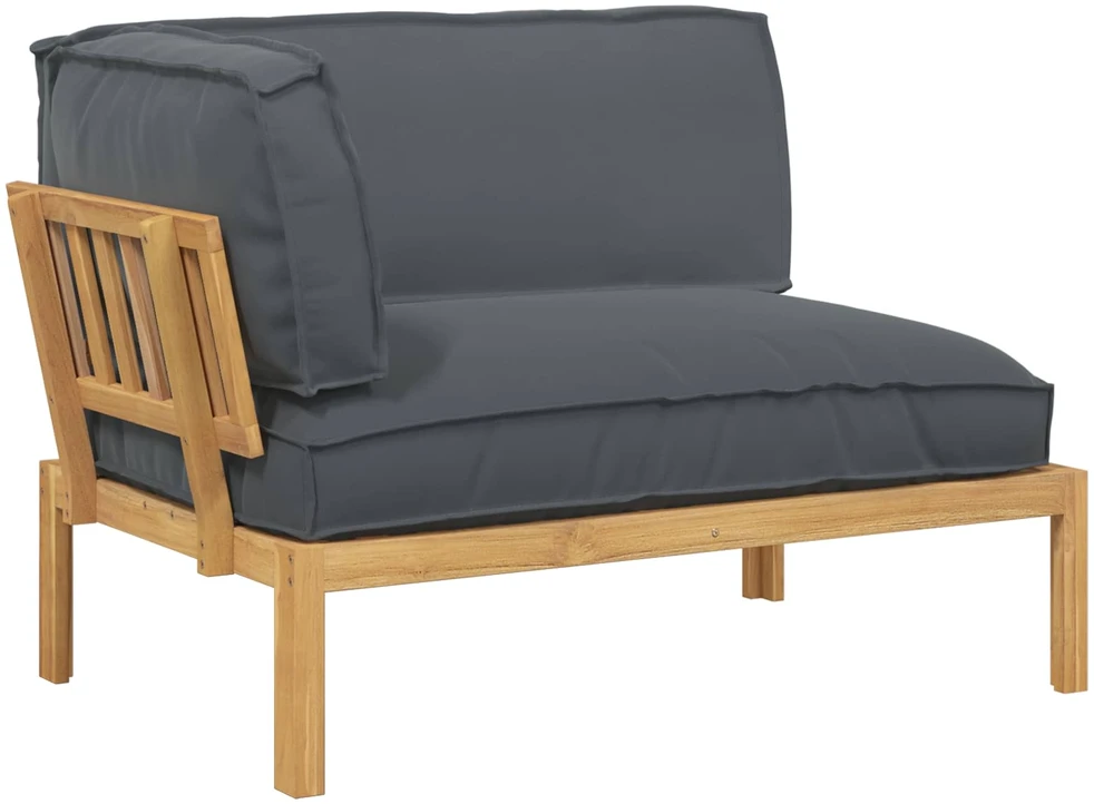 Sofa Sofos komplektas su pagalve Antracitas 133 x 92 x 69 cm