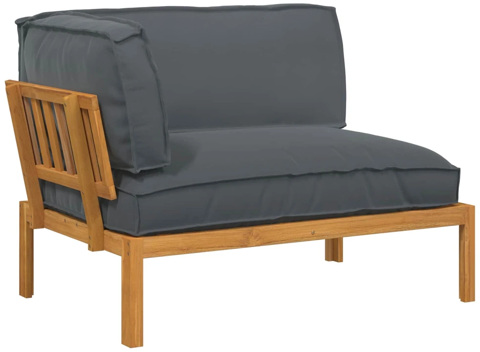 Sofa Sofos komplektas su pagalve Antracitas 133 x 92 x 69 cm