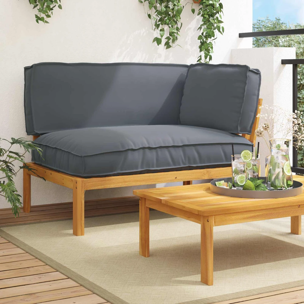 Sofa Sofos komplektas su pagalve Antracitas 133 x 92 x 69 cm