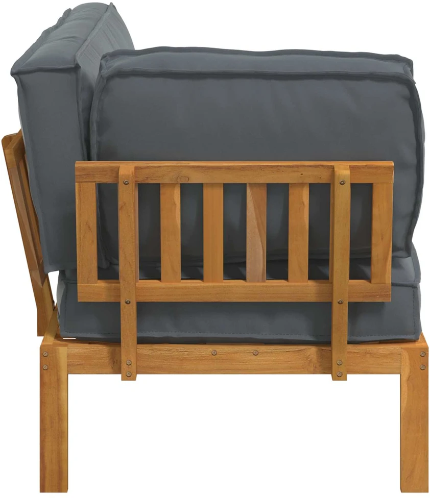 Sofa Sofos komplektas su pagalve Antracitas 133 x 92 x 69 cm