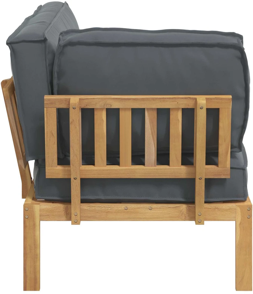 Sofa Sofos komplektas su pagalve Antracitas 133 x 92 x 69 cm