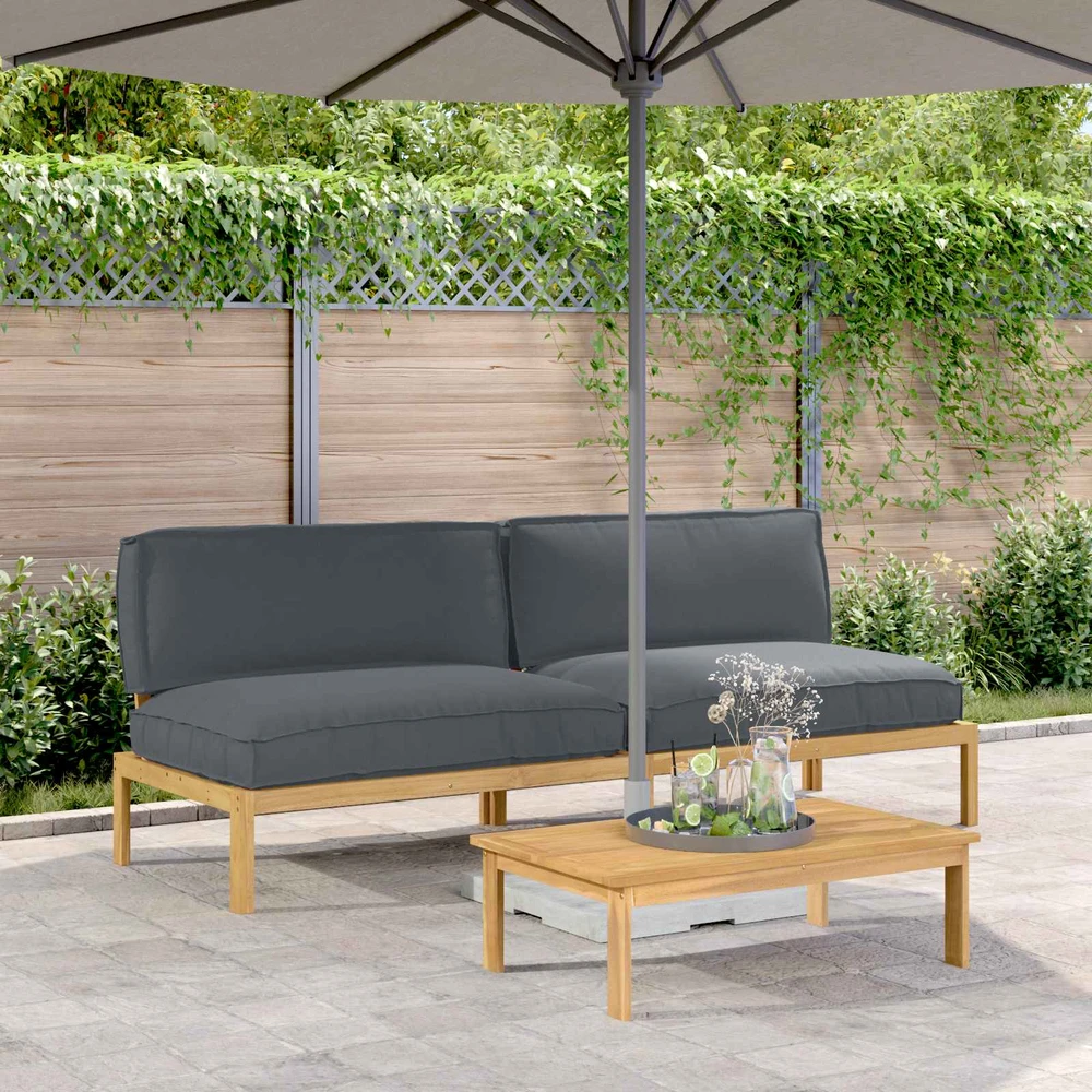 Sofa Sofos komplektas su pagalve Antracitas 240 x 92 x 69 cm