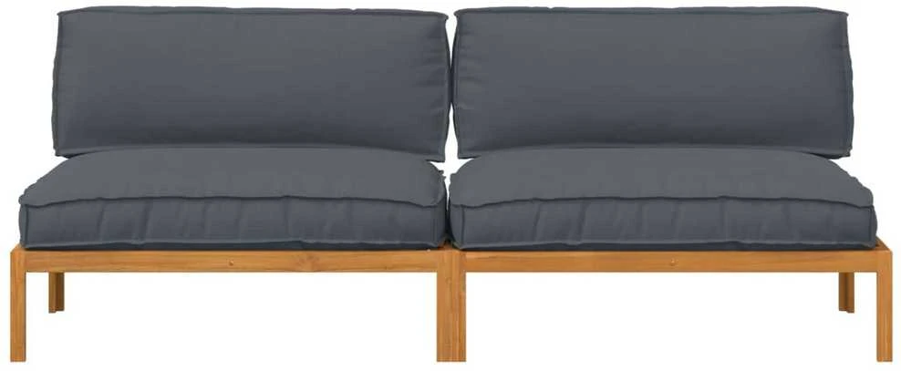 Sofa Sofos komplektas 2 vnt. Antracitas Kietos akacijos mediena