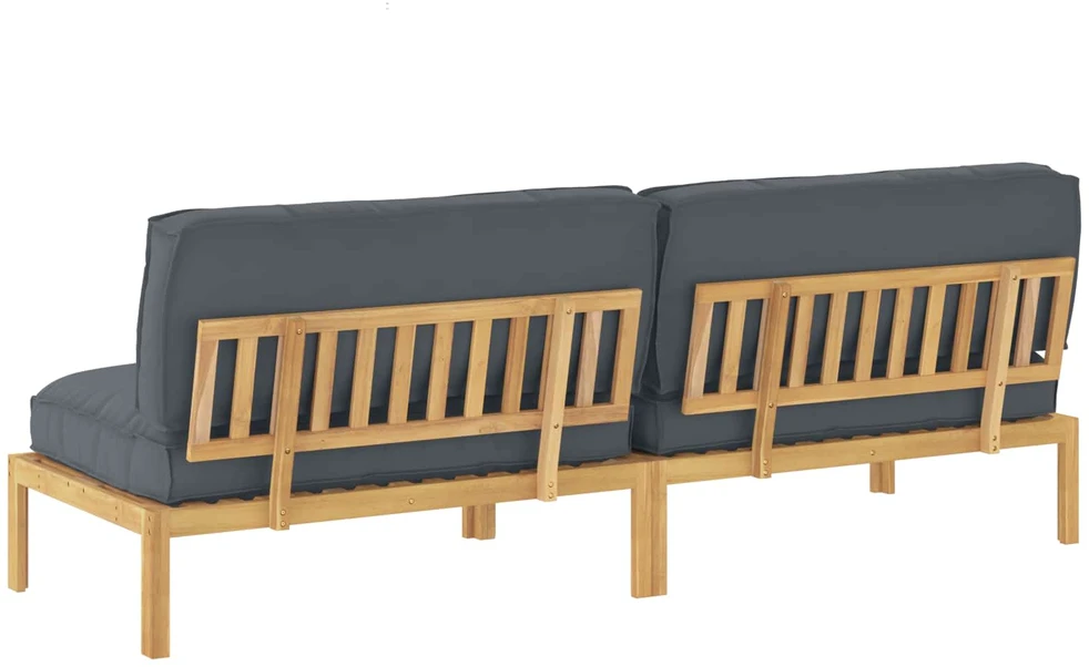 Sofa Sofos komplektas su pagalve Antracitas 240 x 92 x 69 cm