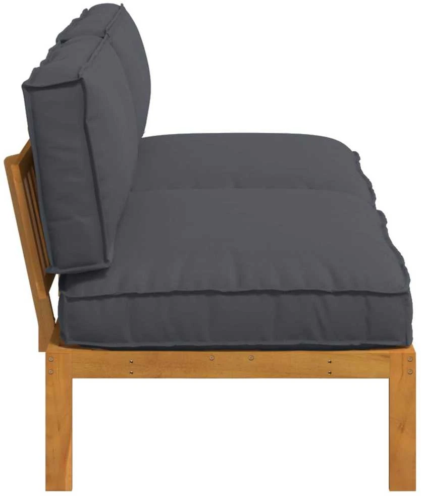 Sofa Sofos komplektas 2 vnt. Antracitas Kietos akacijos mediena