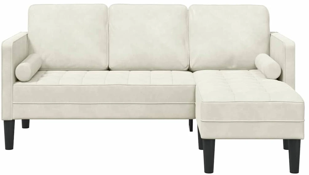 Sofa Sofos komplektas su pagalve Kreminė Poliesteris