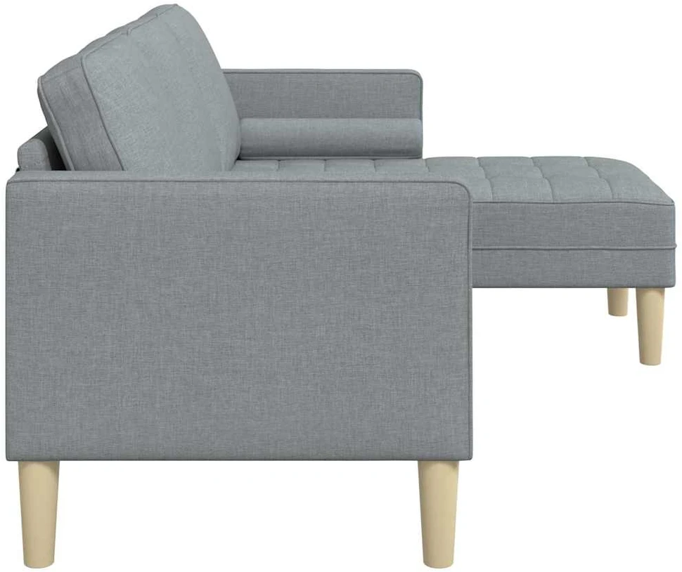 Sofa Sofos komplektas su pagalve Šviesiai pilka Poliesteris
