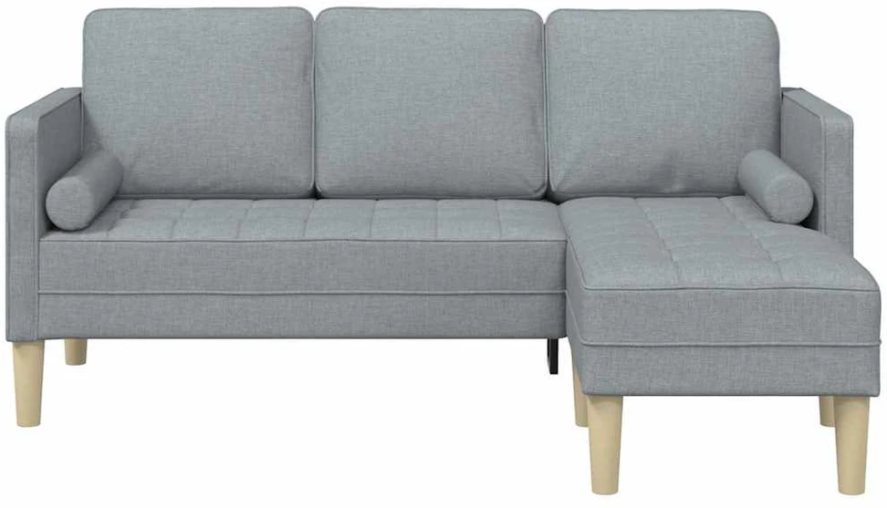 Sofa Sofos komplektas su pagalve Šviesiai pilka Poliesteris