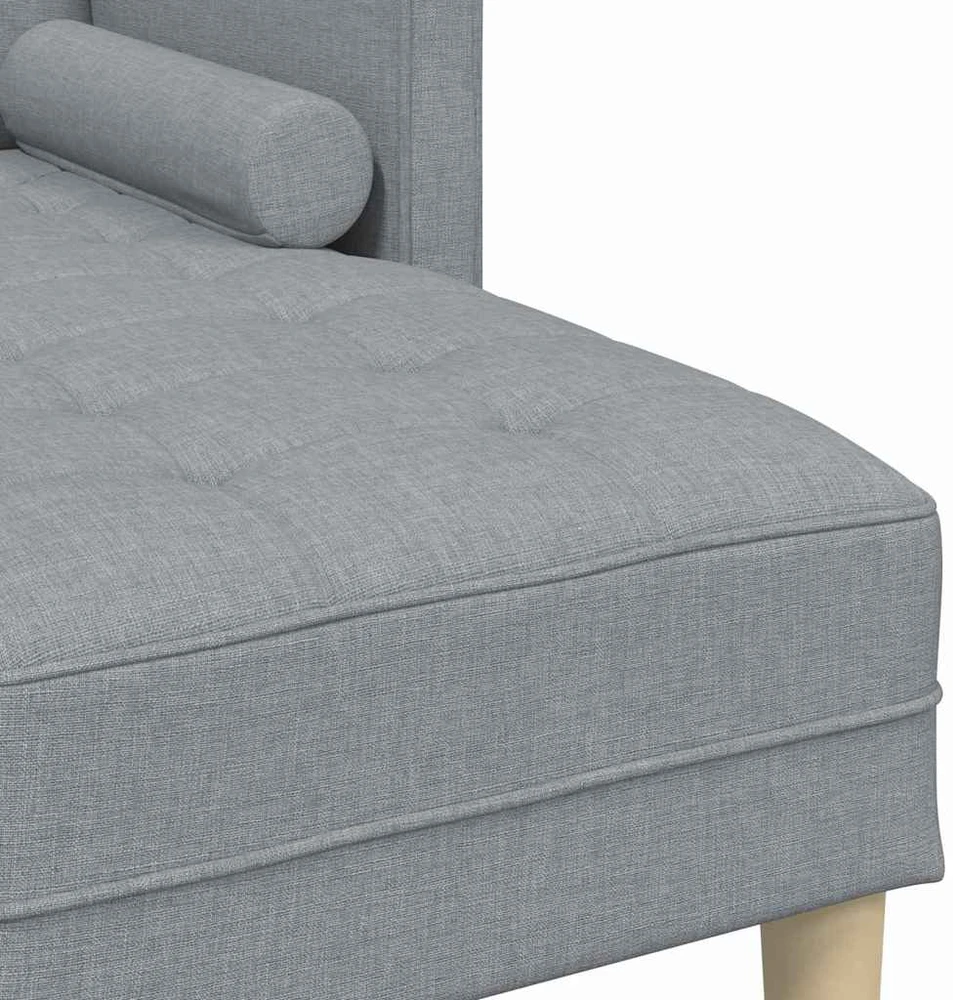 Sofa Sofos komplektas su pagalve Šviesiai pilka Poliesteris
