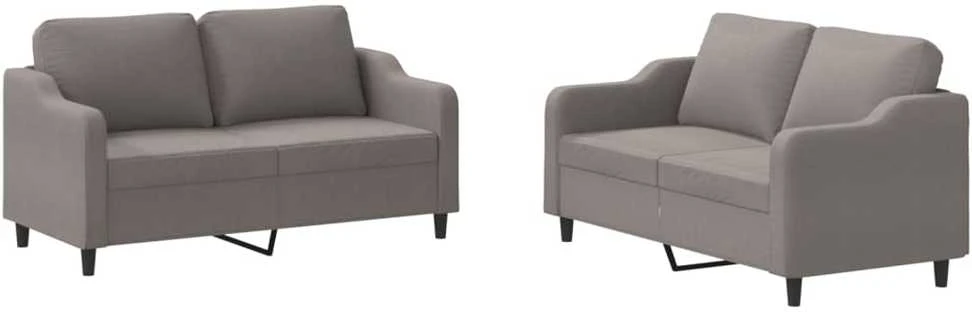 Sofa Sofos komplektas su pagalvėlėmis, 2 dalių, taupe, audinys