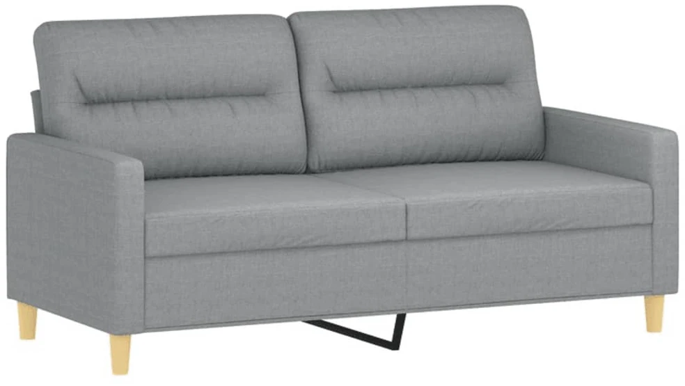 Sofa Sofos komplektas su pagalvėlėmis, 2 dalių, pilkas, audinys