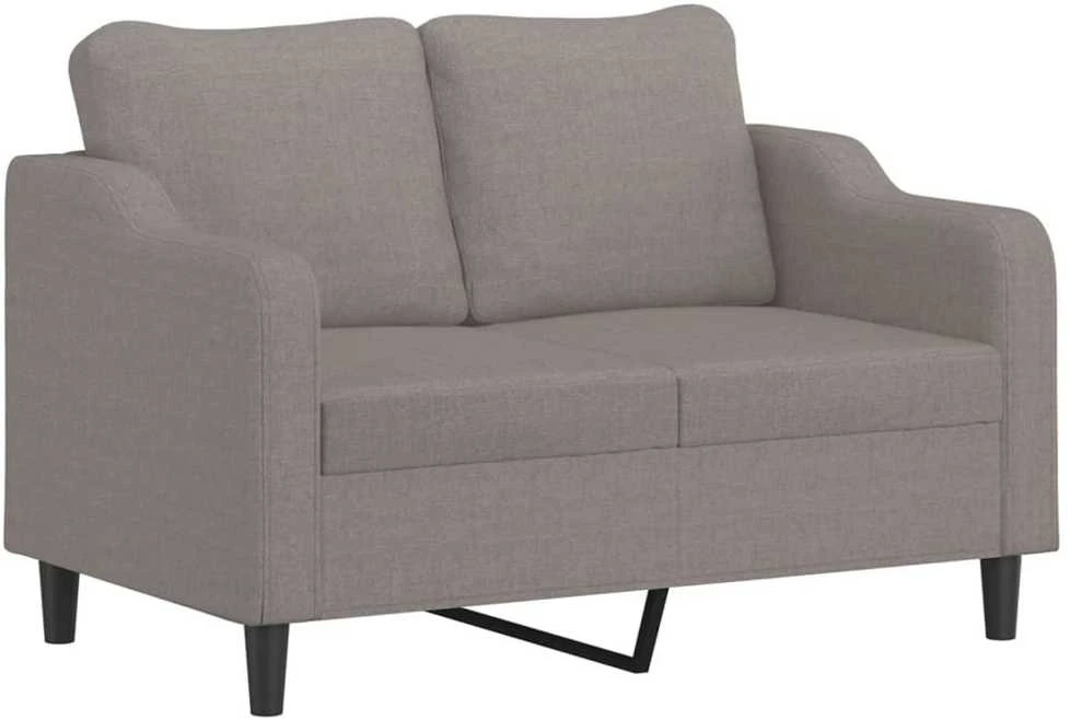 Sofa Sofos komplektas su pagalvėlėmis, 2 dalių, taupe, audinys