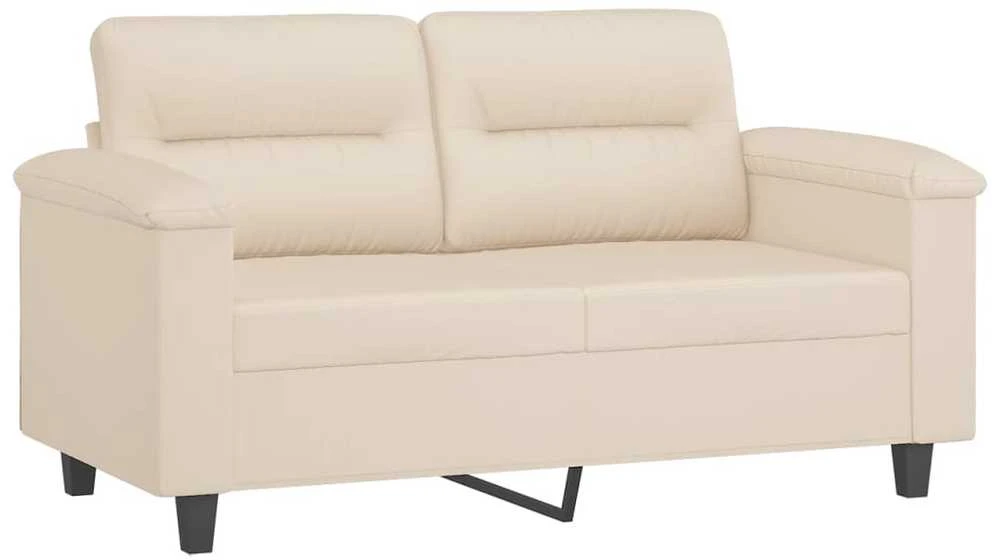 Sofa Sofos komplektas su pagalvėlėmis, 2 dalių, smėlio, audinys