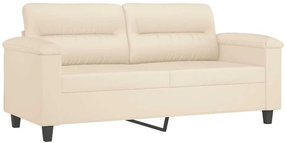 Sofa Sofos komplektas su pagalvėlėmis, 2 dalių, smėlio, audinys
