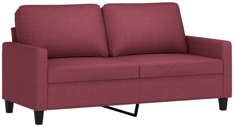 Sofa Sofos komplektas su pagalvėlėmis, 2 dalių, vyno, audinys