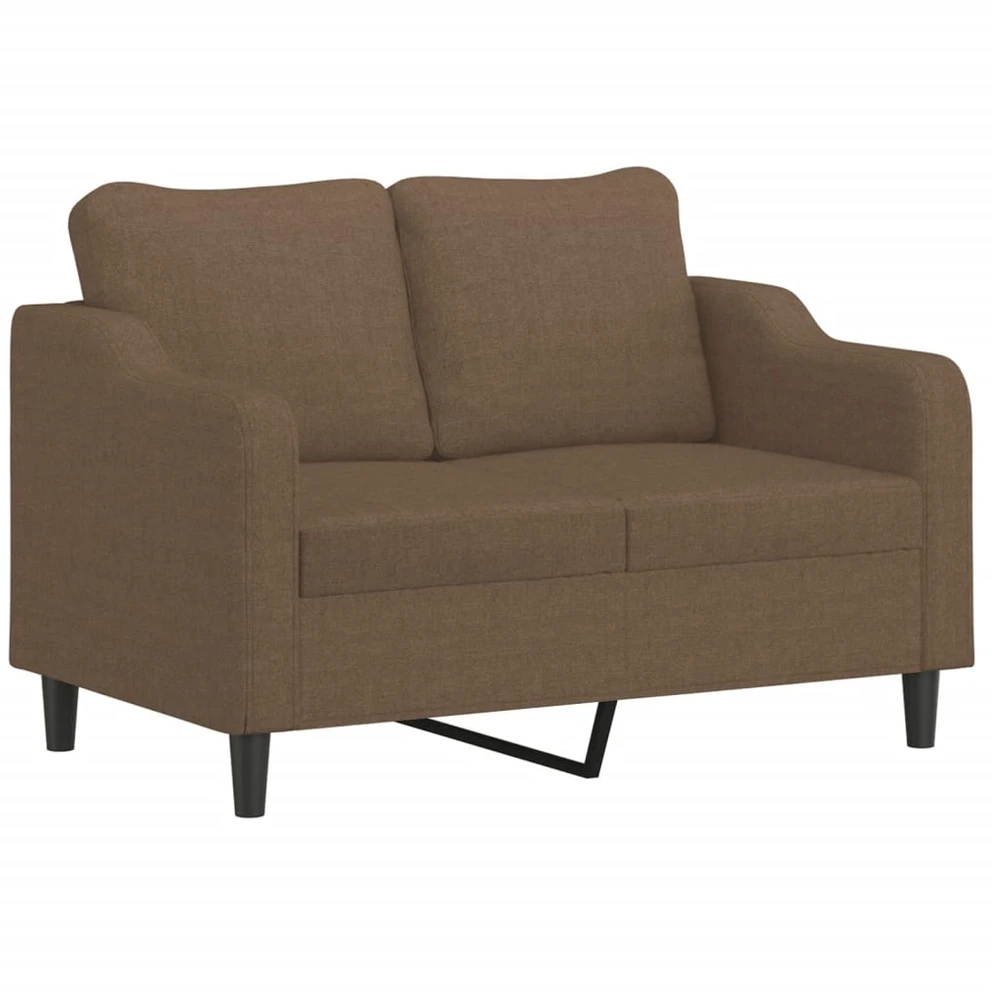 Sofa Sofos komplektas su pagalvėlėmis, 2 dalių, rudas, audinys