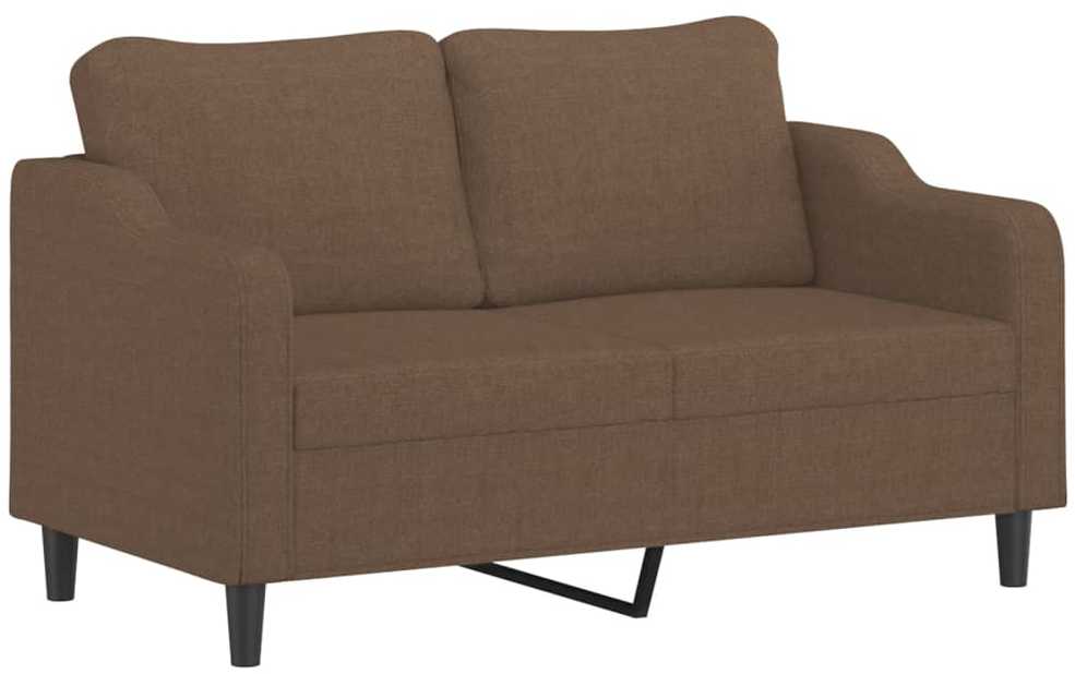 Sofa Sofos komplektas su pagalvėlėmis, 2 dalių, rudas, audinys