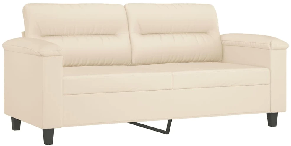 Sofa Sofos komplektas su pagalvėlėmis, 2 dalių, smėlio, audinys
