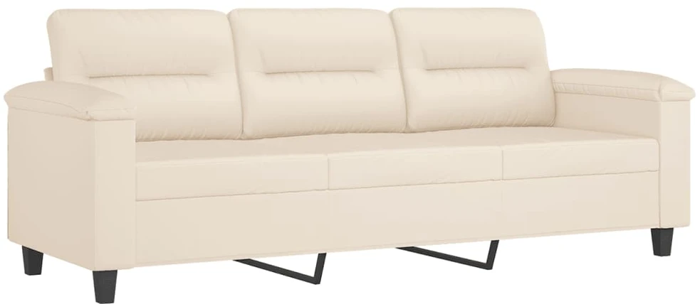 Sofa Sofos komplektas su pagalvėlėmis, 2 dalių, smėlio, audinys