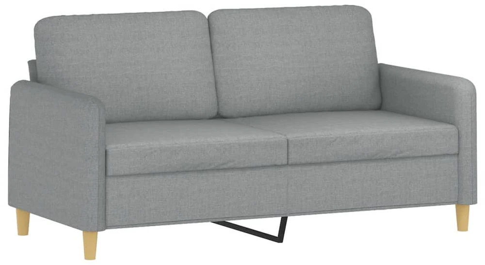 Sofa Sofos komplektas su pagalvėlėmis, 2 dalių, pilkas, audinys