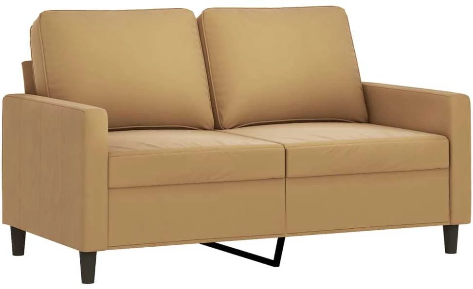 Sofa Sofos komplektas su pagalvėlėmis, 2 dalių, rudas, aksomas