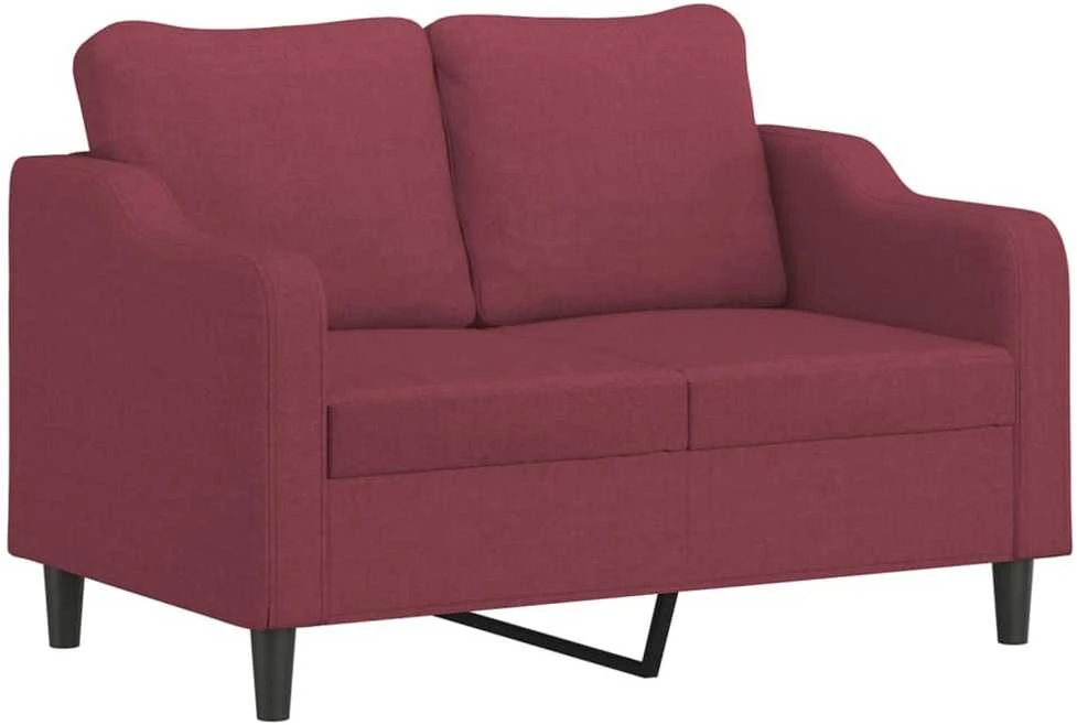 Sofa Sofos komplektas su pagalvėlėmis, 2 dalių, vyno, audinys