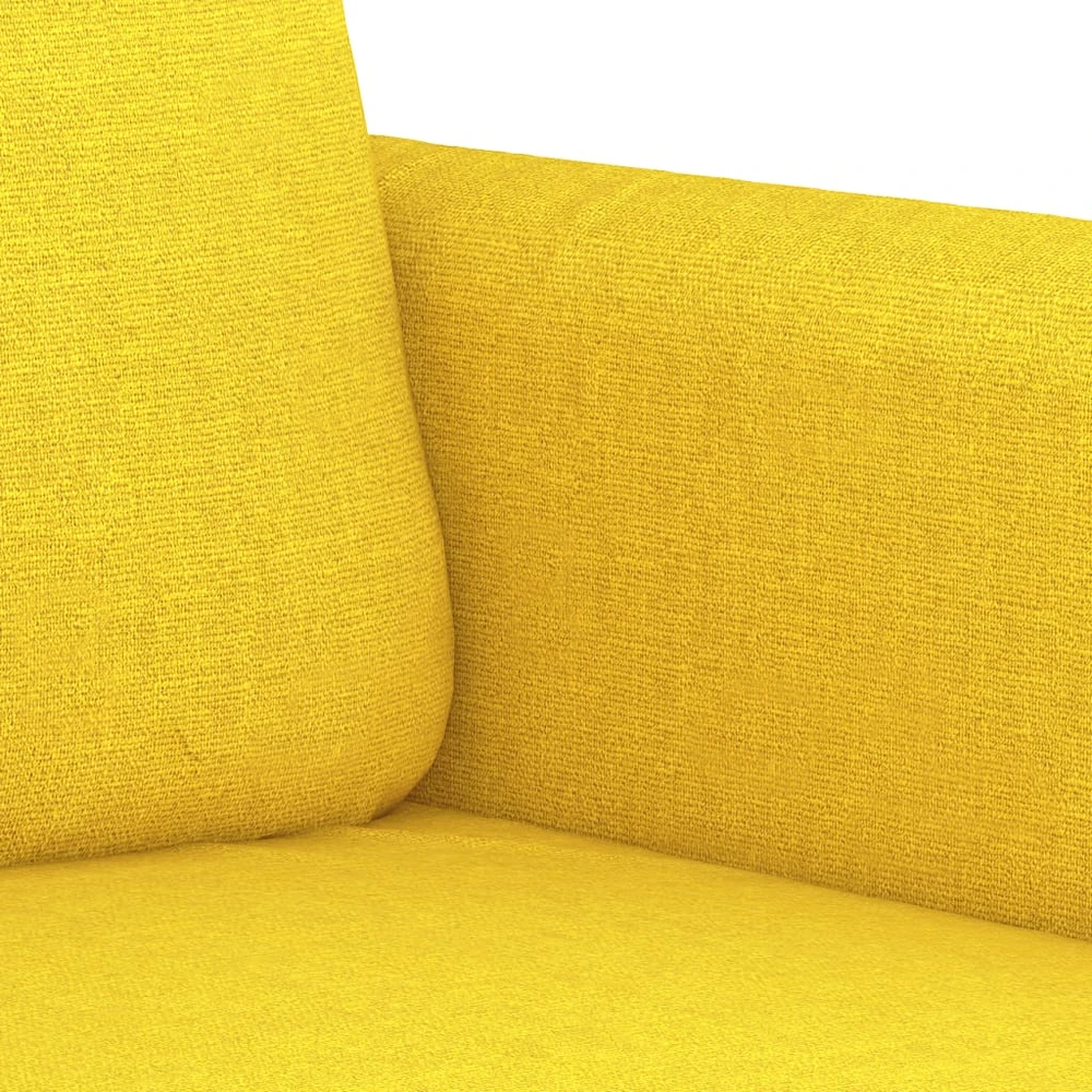 Sofa Sofos komplektas su pagalvėlėmis, 2 dalių, geltonas, audinys