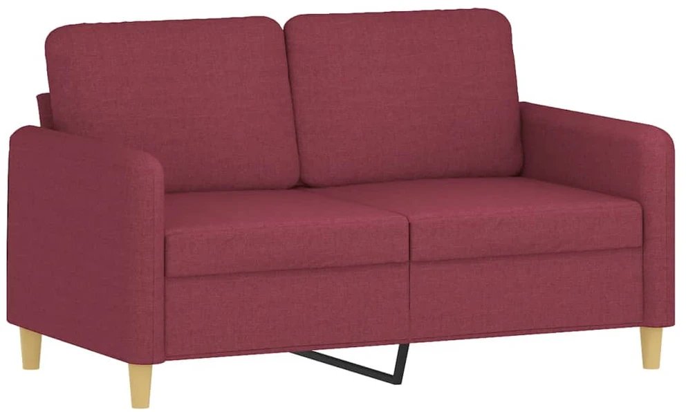 Sofa Sofos komplektas su pagalvėlėmis, 2 dalių, vyno, audinys