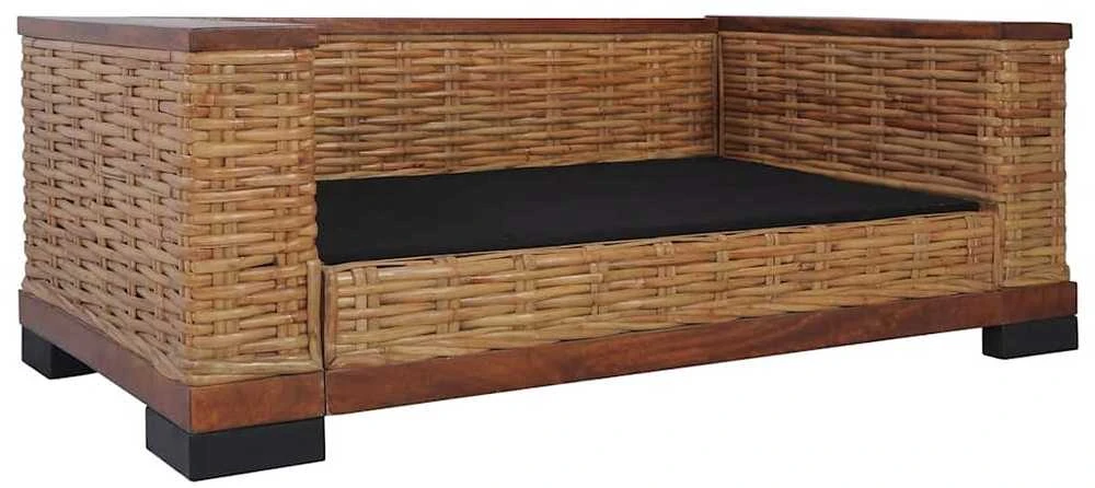 Sofa Sofos komplektas su pagalvėlėmis, 2d., rudos sp., nat. ratanas