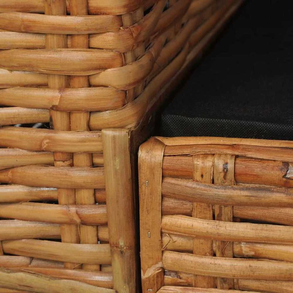 Sofa Sofos komplektas su pagalvėlėmis, 2d., rudos sp., nat. ratanas