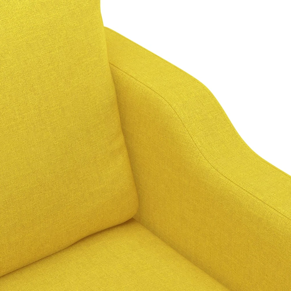 Sofa Sofos komplektas su pagalvėlėmis, 3 dalių, geltonas, audinys