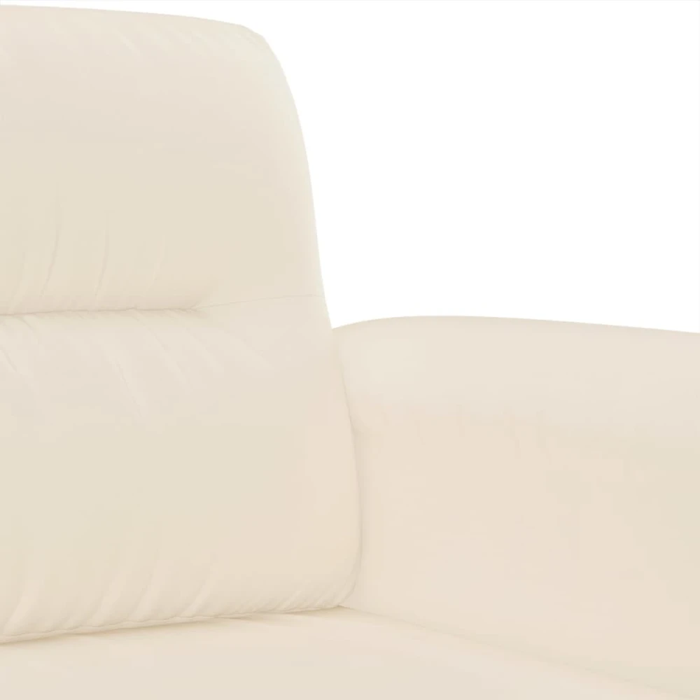 Sofa Sofos komplektas su pagalvėlėmis, 3 dalių, smėlio, audinys