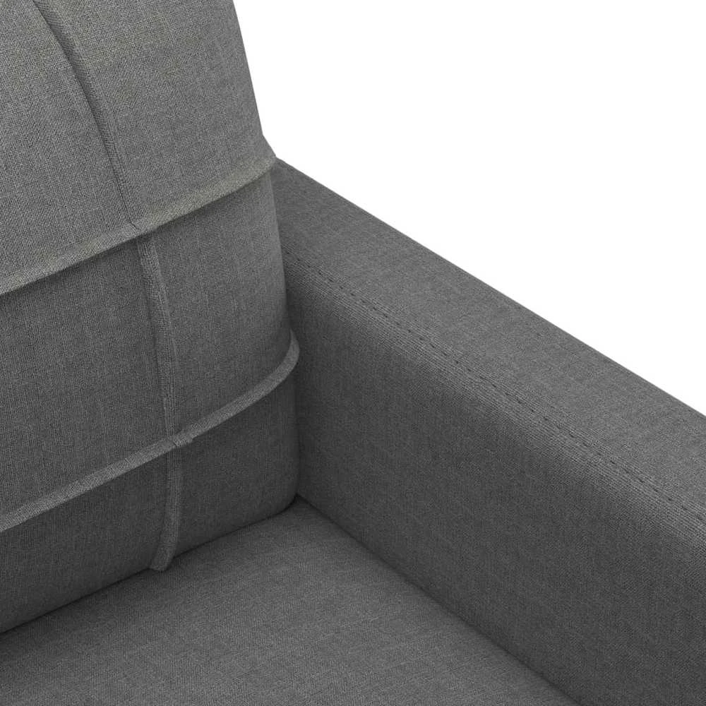 Sofa Sofos komplektas su pagalvėlėmis, 3 dalių, pilkas, audinys