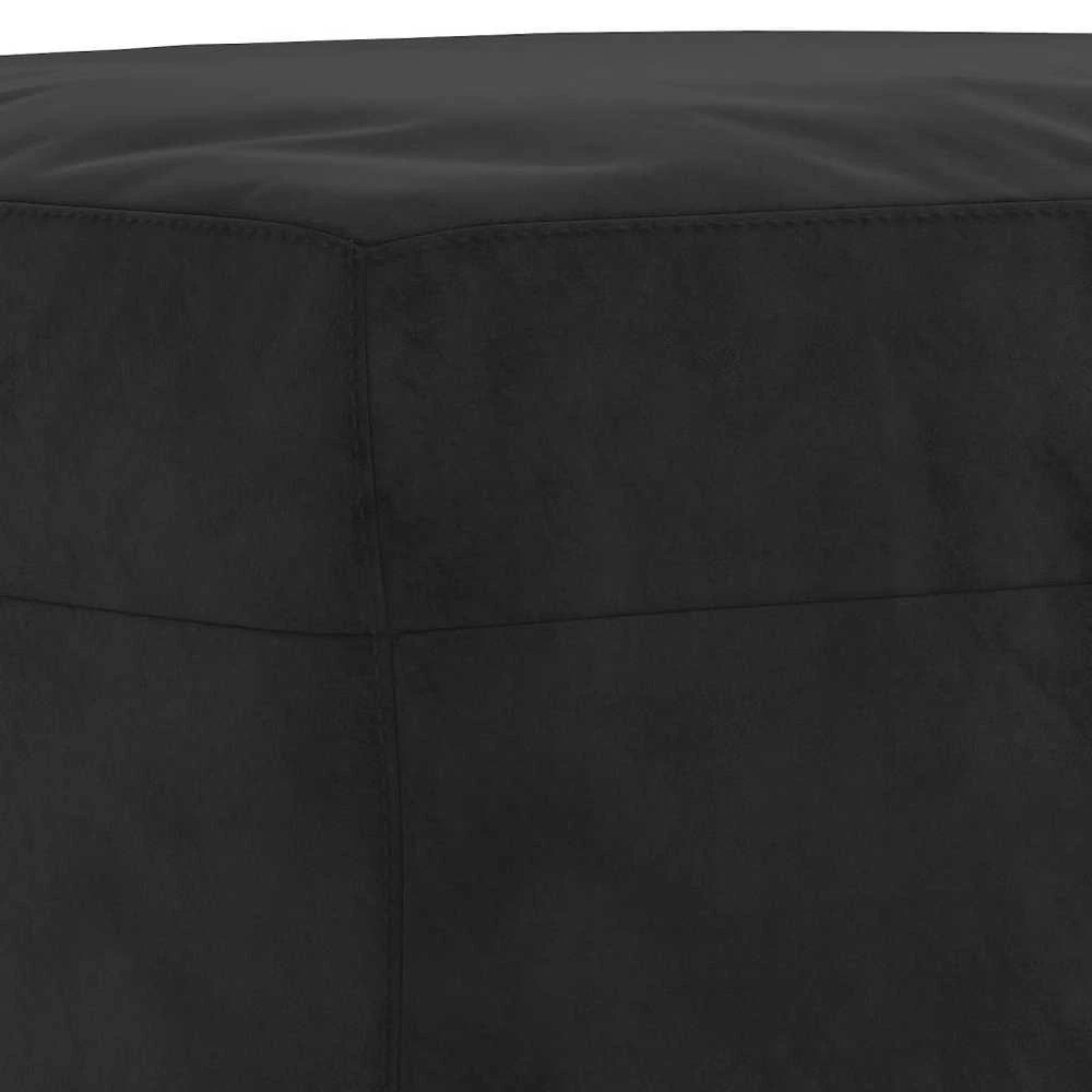 Sofa Sofos komplektas su pagalvėlėmis, 3 dalių, juodas, aksomas