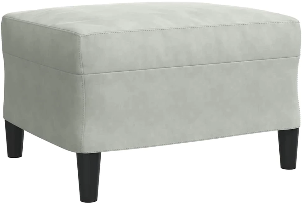Sofa Sofos komplektas su pagalvėlėmis, 3 dalių, pilkas, aksomas