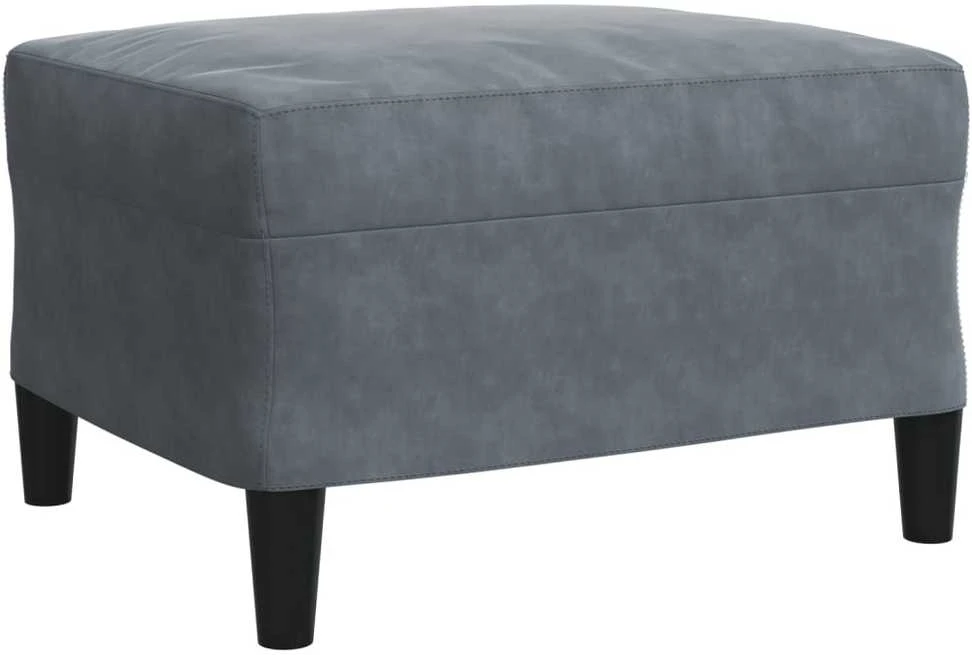 Sofa Sofos komplektas su pagalvėlėmis, 3 dalių, pilkas, aksomas