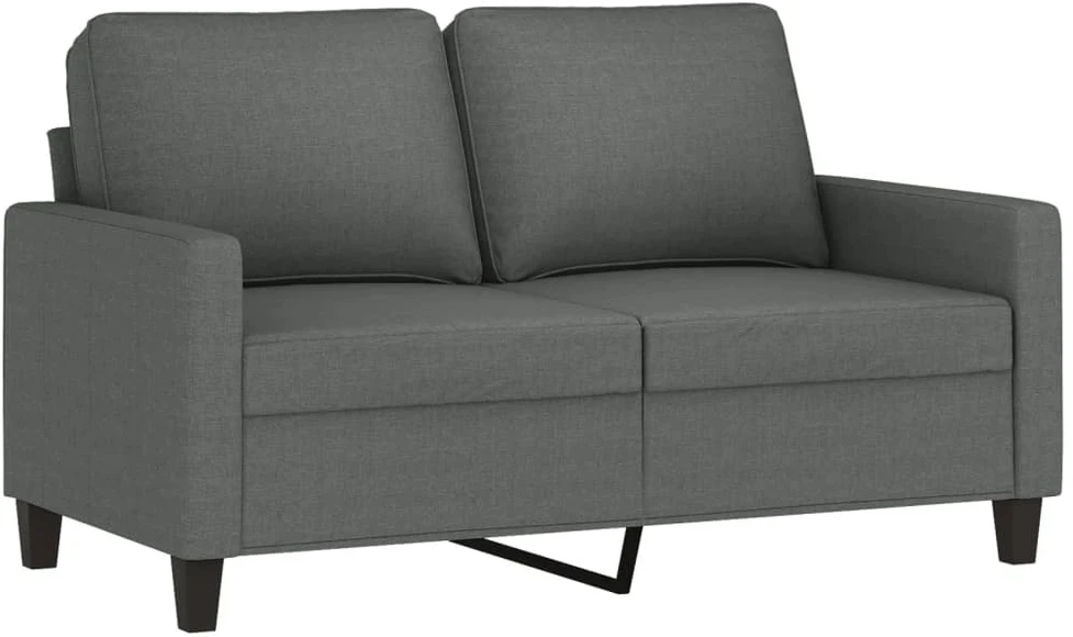 Sofa Sofos komplektas su pagalvėlėmis, 3 dalių, pilkas, audinys