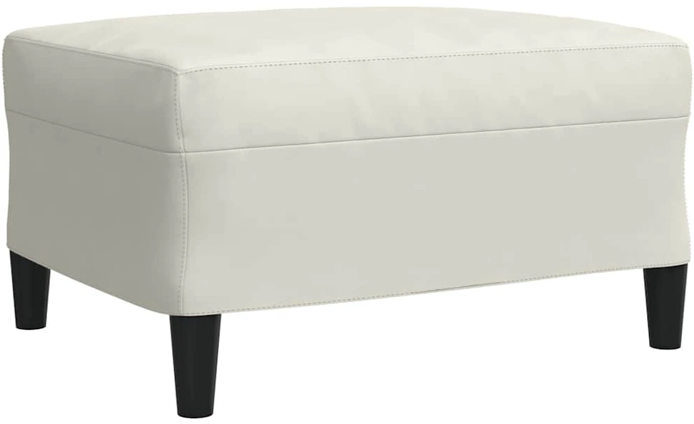 Sofa Sofos komplektas su pagalvėlėmis, 3 dalių, kreminis, aksomas