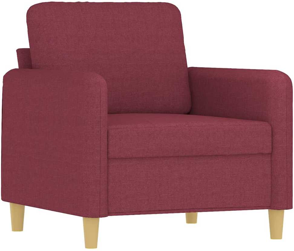 Sofa Sofos komplektas su pagalvėlėmis, 3 dalių, vyno, audinys