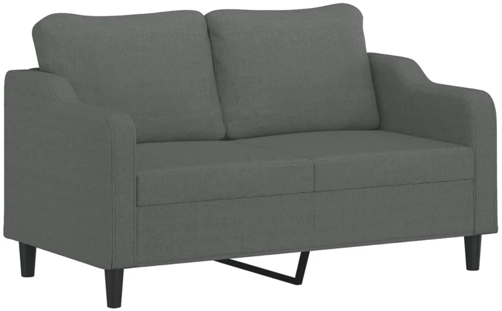 Sofa Sofos komplektas su pagalvėlėmis, 3 dalių, pilkas, audinys