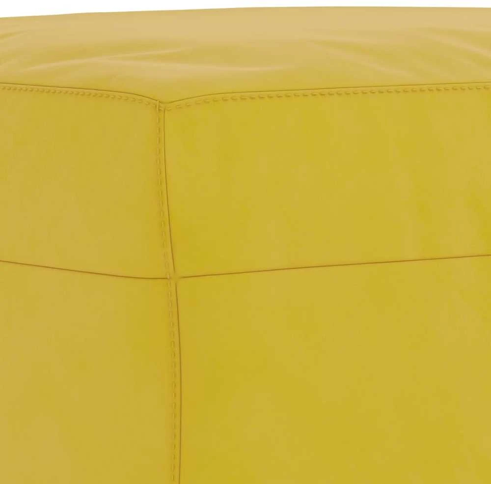 Sofa Sofos komplektas su pagalvėlėmis, 3 dalių, geltonas, aksomas